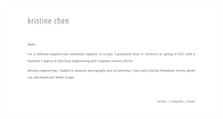 Desktop Screenshot of kristinechen.com