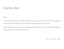 Tablet Screenshot of kristinechen.com